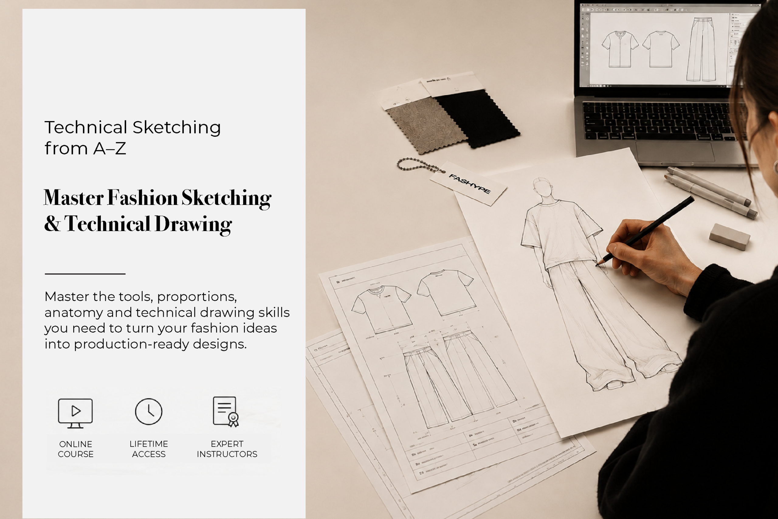 Draw Like a Fashion Designer- Technical Sketching from A–Z